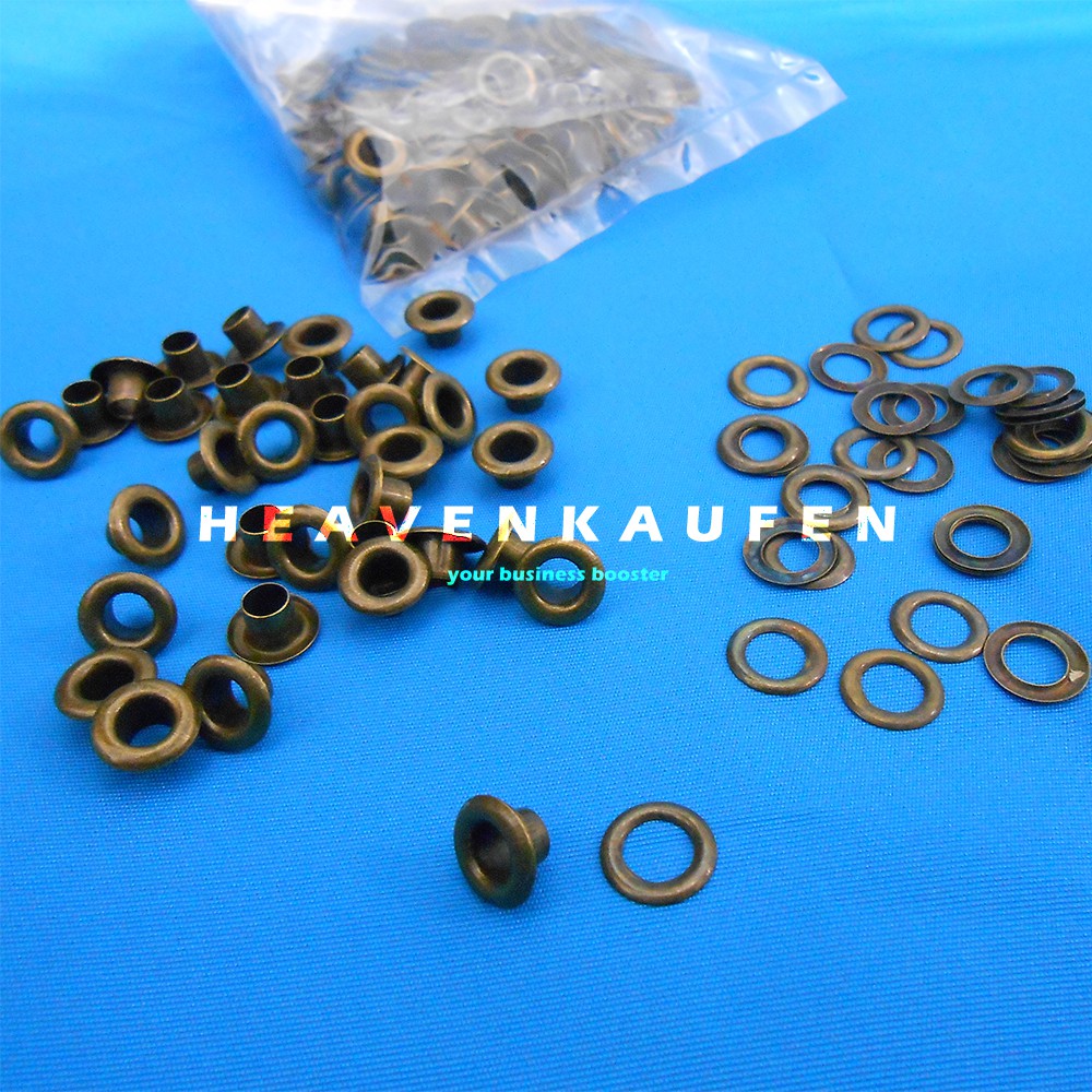 Mata Ayam Eyelet Mata Itik Diameter Lubang 5 mm ATG Bakar Model Pakai Ring Per Pack isi 100 Pcs