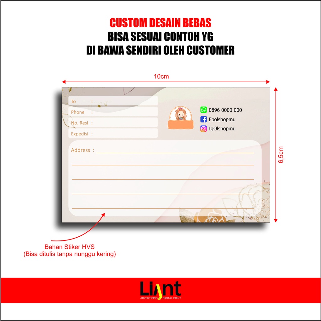 

Cusom Label Pengiriman Olshop Stiker Murah Lucu Sticker Pengiriman Online Shop Motif Unik HVS