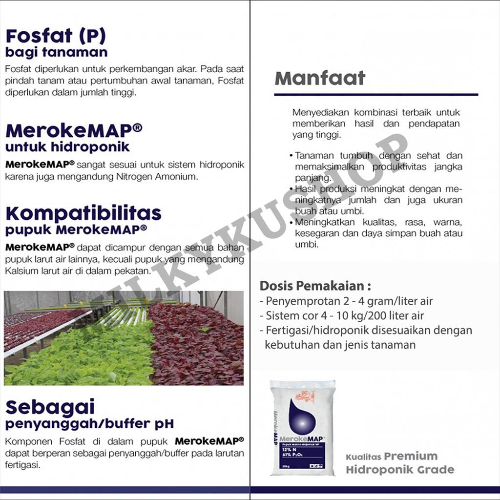 PUPUK MEROKE MAP 1 KG KEMASAN PABRIK HIDROPONIK MONO AMONIUM PHOSPHATE