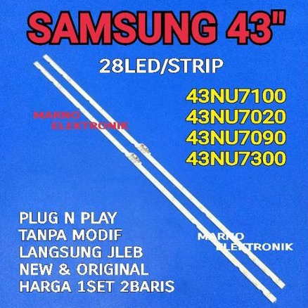 LAMPU BL BACKLIGHT LED TV SAMSUNG UA43NU7100K UA43NU7100 UA 43NU7100K 43NU7100 43 INCH UA43NU7020k U