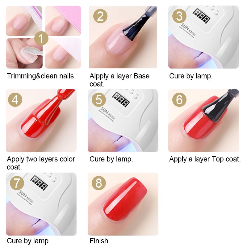 Kutek Gel UV LED nail art Nail Polish Halal Muslimah Tidak Mengandung Bahan Kimia