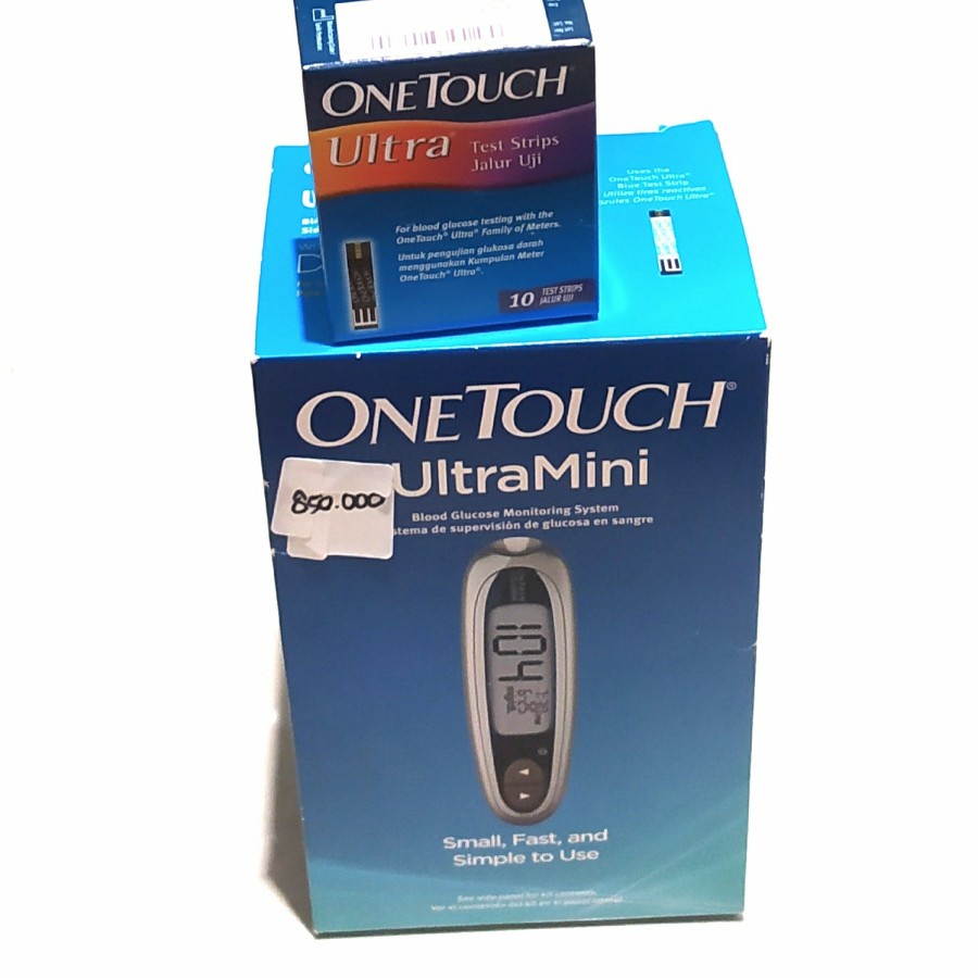 ONE TOUCH ULTRA MINI MACHINE + STRIP ISI 10 ALAT TEST GULA DARAH