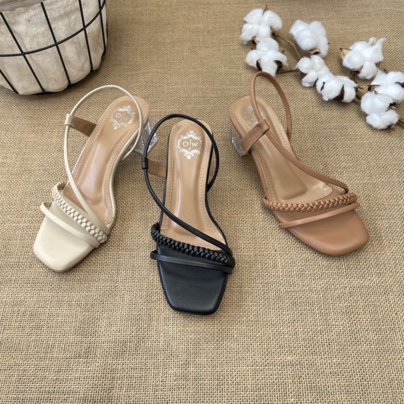 Faduzzi Sandal Wanita Chunky Heel Hak Kaca 5Cm TISSA