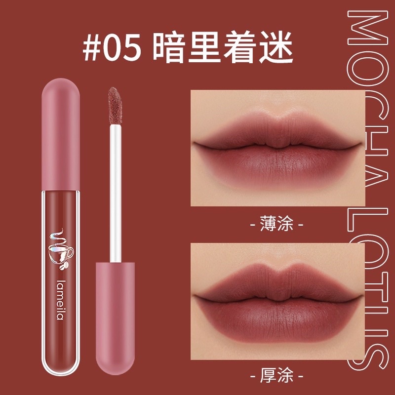 LENGKAP WARNA{COD TERMURAH MEDAN} LAMEILA Lip Glaze matte lipstick anti air lipstick velpet lip gloss