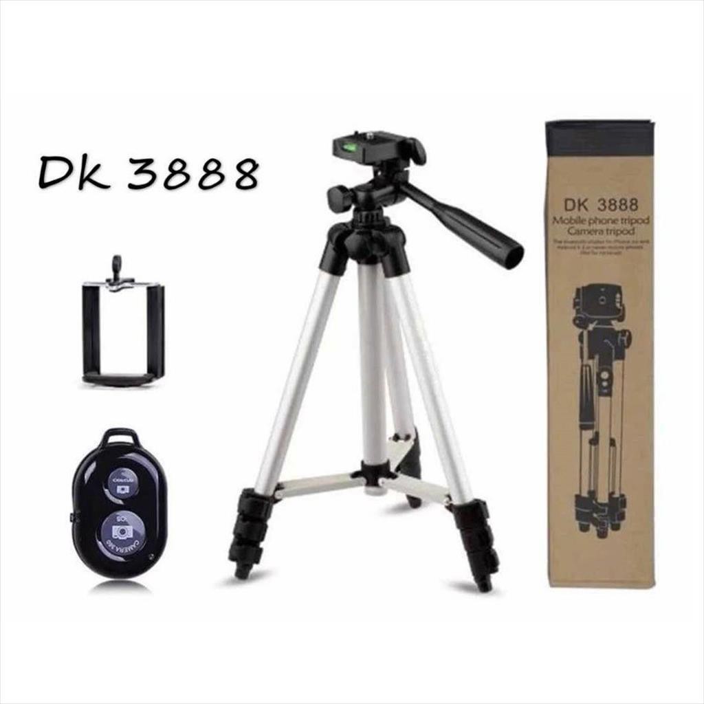 Tripod Bluetooth Wireless 1 meter Universal HP Kamera free Sarung &amp; Remote Bluetooth DK3888