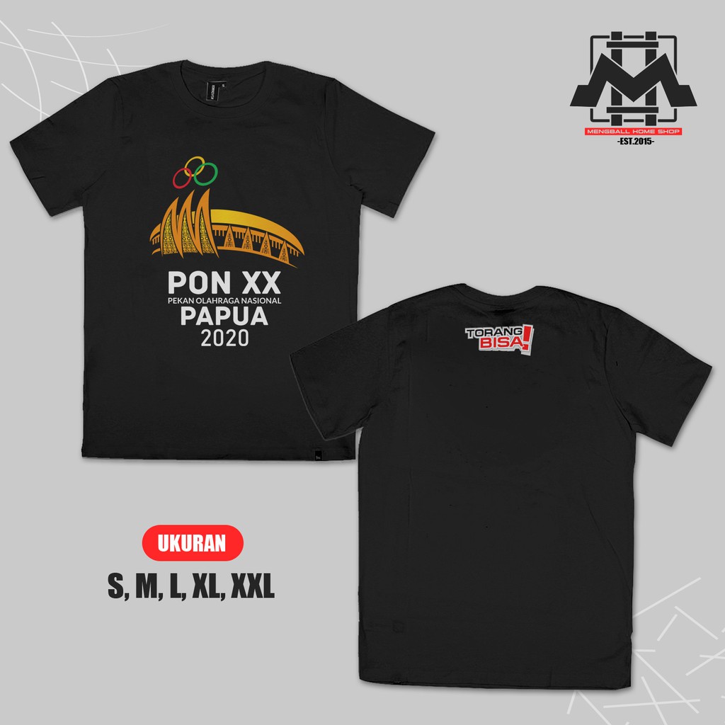 KAOS DEWASA KAOS PON XX PAPUA 2020 KAOS COTTON COMBED 30S KAOS CUSTOM KAOS DISTRO KAOS SABLON DTF