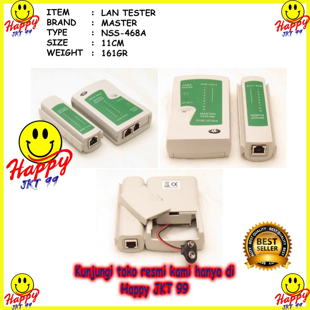 [ HAPPY JKT 99 ] LAN TESTER MASTER NSS-468A LEN RJ45 RJ11  ORIGINAL