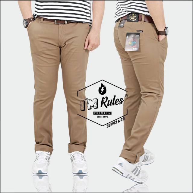 CELANA CHINO PANJANG PRIA ORIGINAL IM RULES KUALITAS DISTRO