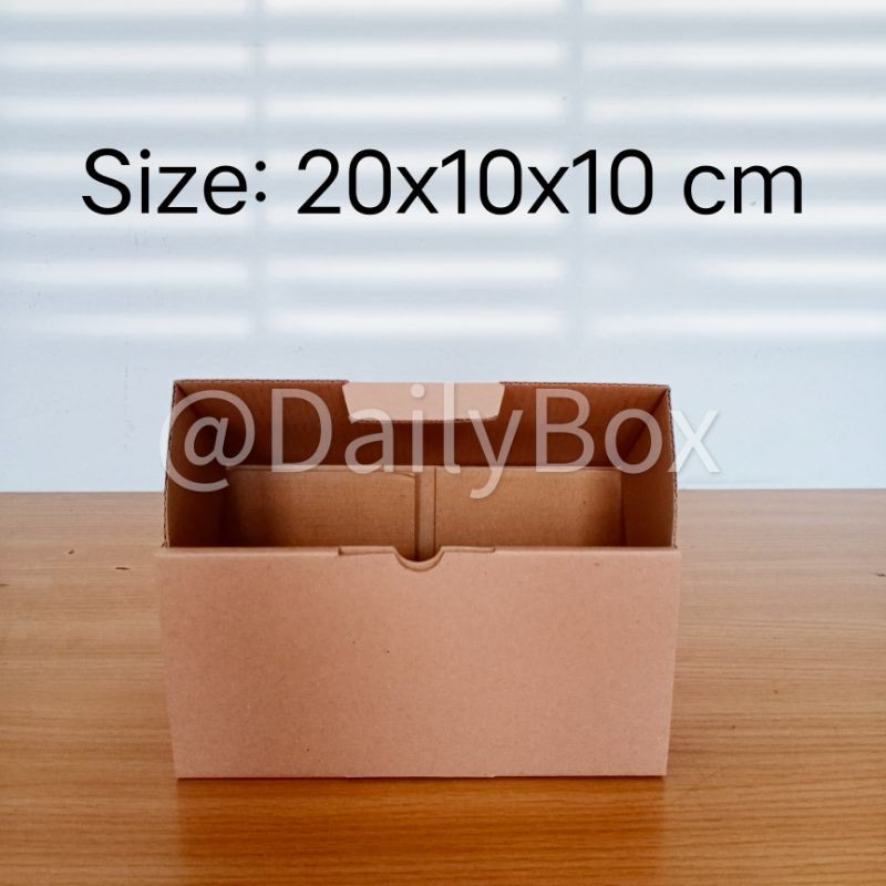 

[isi 10 pcs] Kardus murah, Die Cut Box untuk makanan / Botol / minuman uk 20x10x10 cm