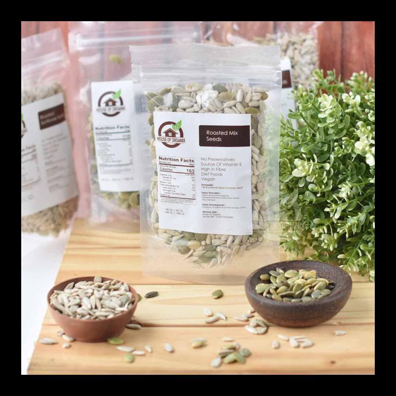 

NEW! ROASTED MIX SUNFLOWER PUMPKIN SEEDS ( PANGGANG ) - 1 KG MURAH