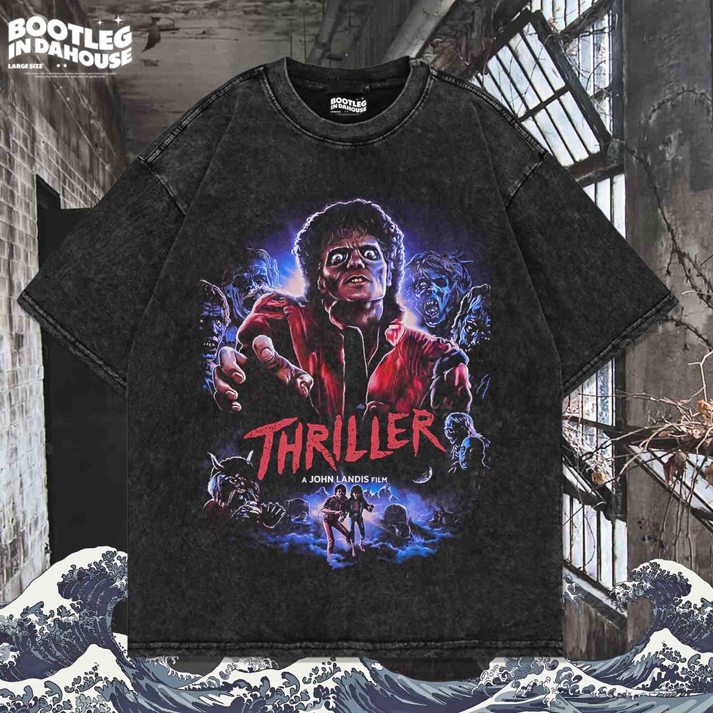 KAOS MICHAEL JACKSON THRILLER OVERSIZE WASHING VINTAGE TEE | OVERSIZE WASHED T-SHIRT | KAOS OVERSIZE