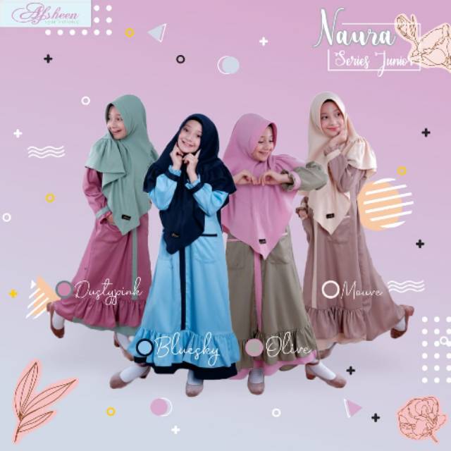 Gamis Anak Naura series Junior / Dress / Fashion Muslim