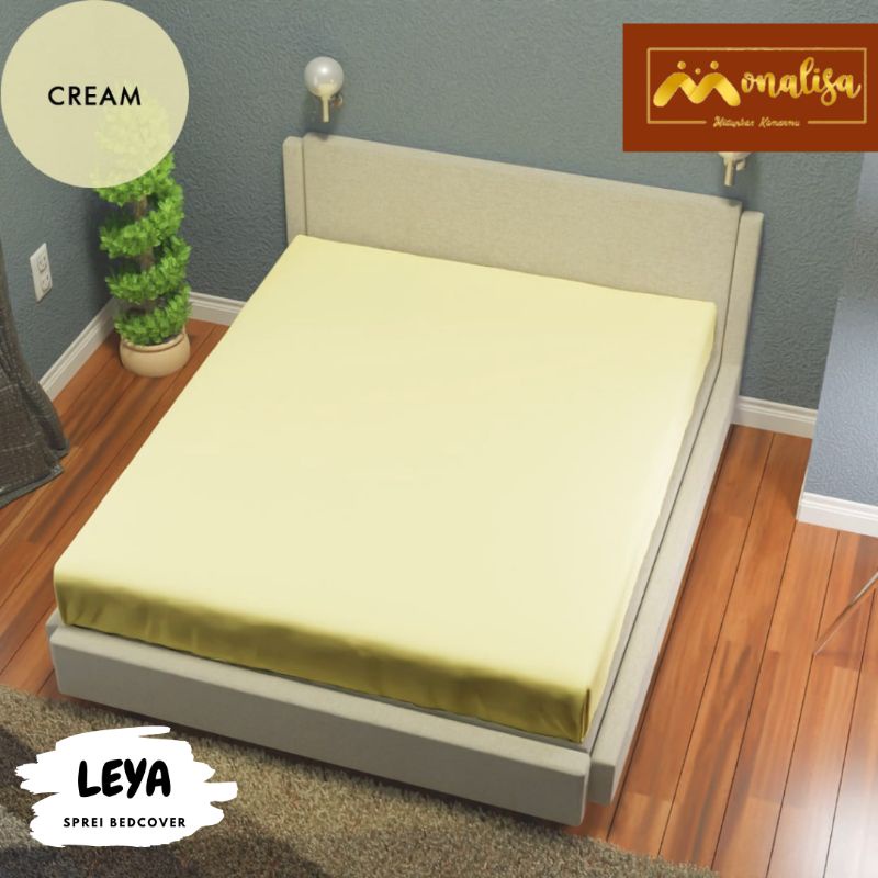 MONALISA Sprei Waterproof 180x200 King Size anti ompol-Cream