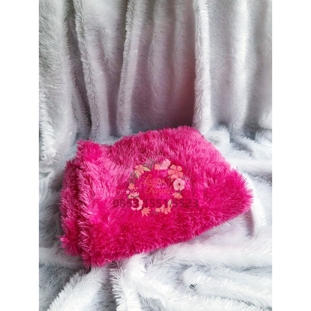 Kain bulu Rasfur PINK FANTA 150x100 - Alas foto produk bahan Karpet Bulu