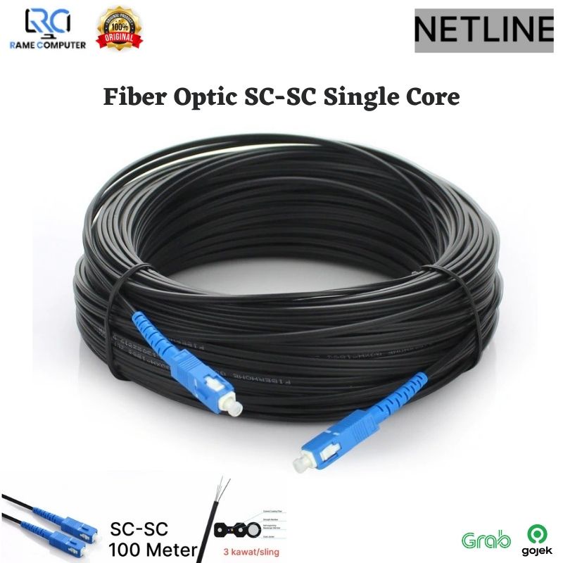 Kabel Fiber optic SC-SC UPC Single Mode Simplex 100 Meter