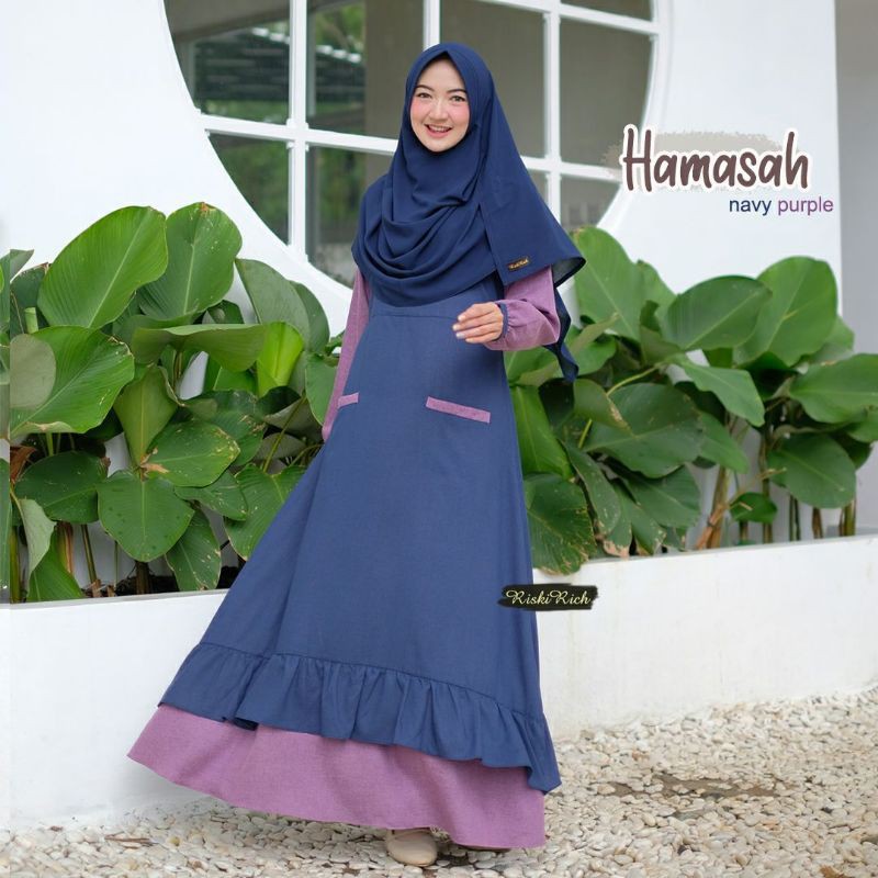 Gamis Murah Gamis bahan Katun Madinah Gamis Polos Homedress Homey Dress Gamis Hamasah by Riski Rich