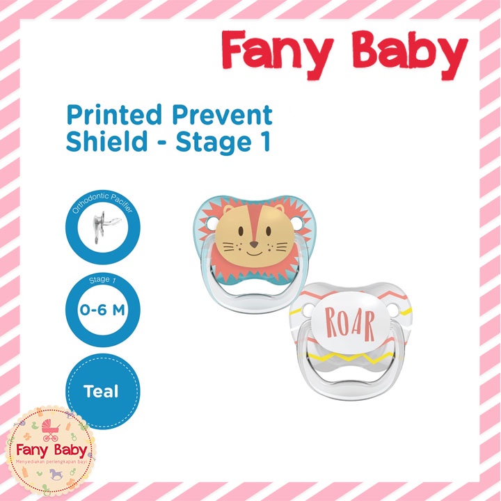 Dr.Brown's Prevent PRINTED SHIELD Pacifier-Stage 1 / Stage 2 - Boy/Girl Animal - 2Pack