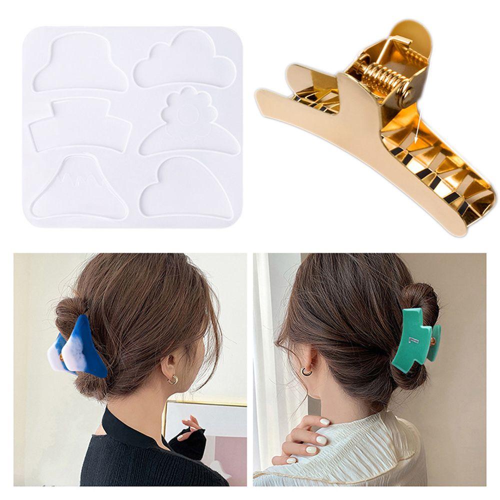 Solighter Cetakan Silikon Alat Pengecoran Jepit Rambut Grasping Clip Perhiasan Jepitan Rambut