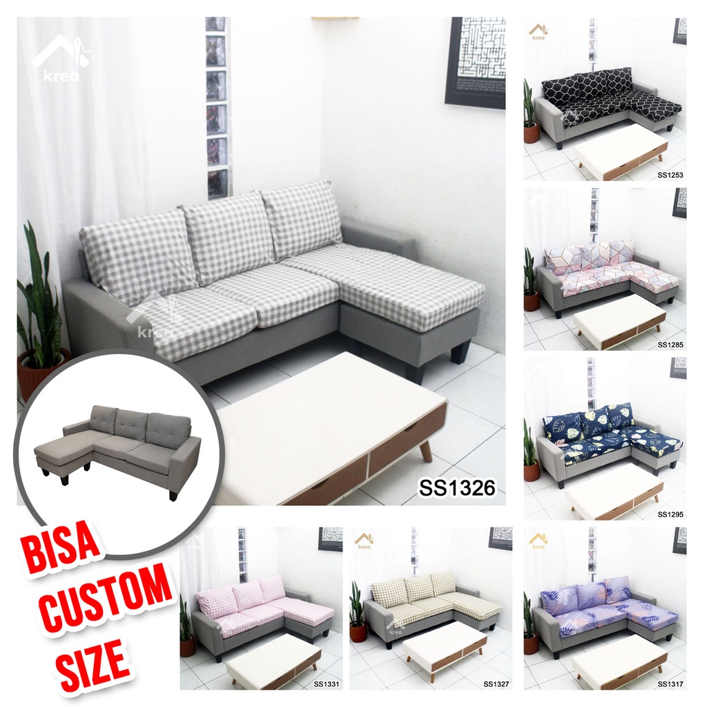 COVER SOFA SUDUT TYPE ALBRIS MODULAR ( BISA CUSTOM UKURAN )