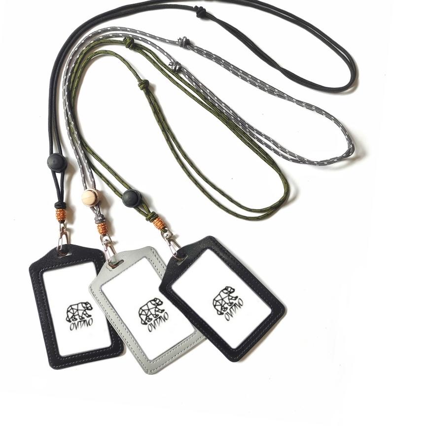 

Ready Stok Lanyard ID card paracord gantungan tali nametag kulit termurah se indonesia