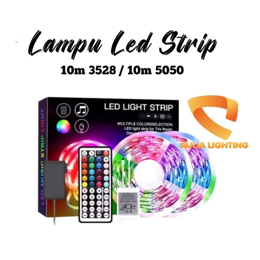 Led Strip RGB 10M 2835 dan 5050 Warna Warni IP65 Waterproof 2 CABANG LENGKAP full color