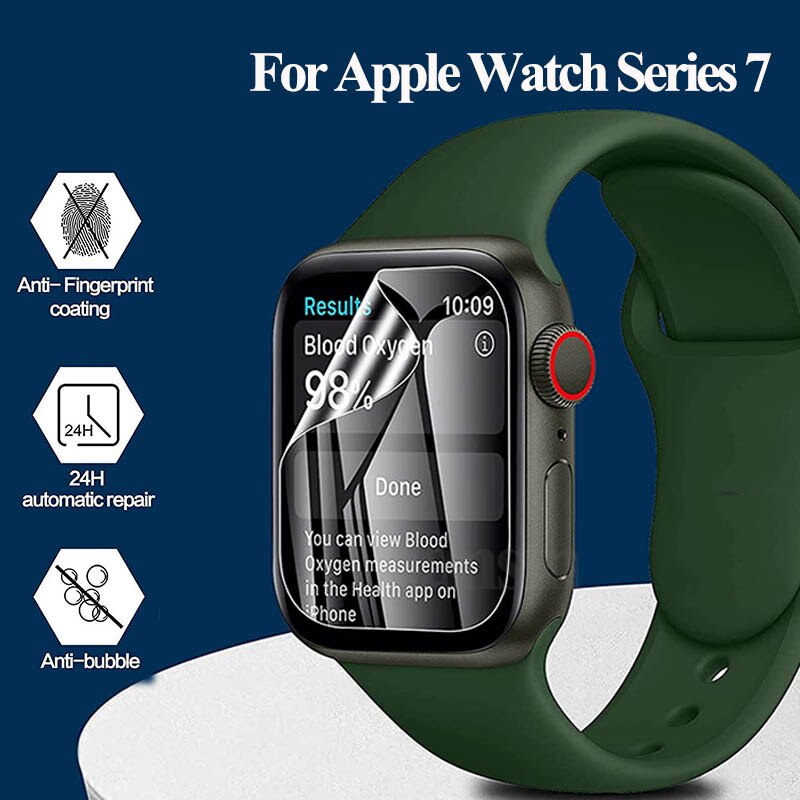 Pelindung Layar Tpu Transparan 45mm Untuk Iwatch 7 41mm