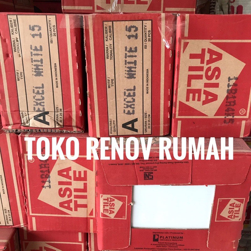 keramik dinding 20x25 putih (glossy)/ keramik dinding 25x20/ keramik dinding 20x25 asia tile excel w