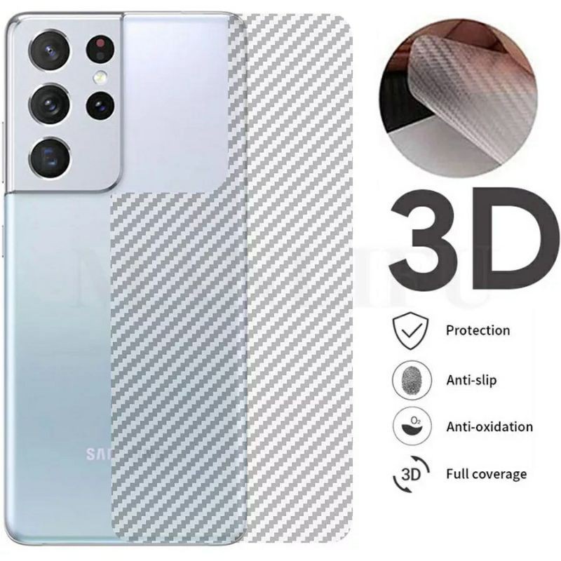 SKIN CARBON SAMSUNG GALAXY S21 / S21 PLUS / S21 ULTRA / M20 / M21 / M30 / M30S / M31 / M51 - STICKER
