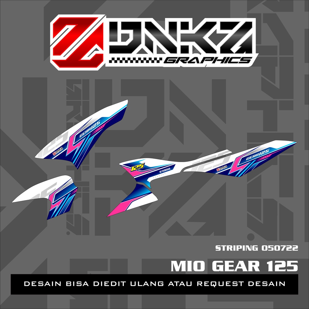 Stiker Mio 125 Gear Decal Striping Mio Gear 125 ST050722 DNKZ