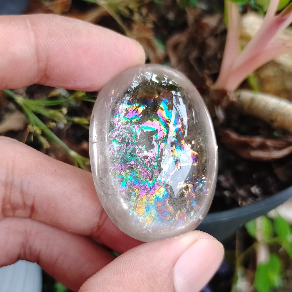 batu kecubung pelangi jumbo super bagus bkn yaman api wulung opal akik koleksi permata cincin pria