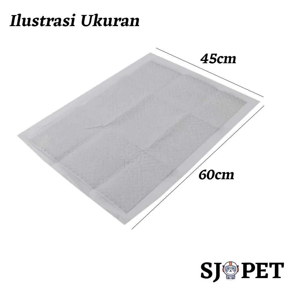45x60cm Charcoal Bamboo Pet Training Pad Diaper Dog 45x60 8/28/50pcs - Pilih di VARIASI