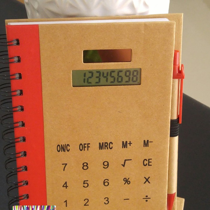 

Terlaris ✨ - Buku Agenda Motif Rustic Kalkulator Pen, Notebook Memo 2in1 Calculator Pen3.1.23