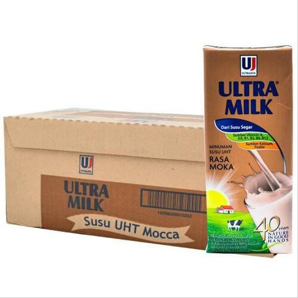 Jual Susu UHT Ultra Milk 250ml Mocca/Moka 1 Dus 24 Pcs Per Karton