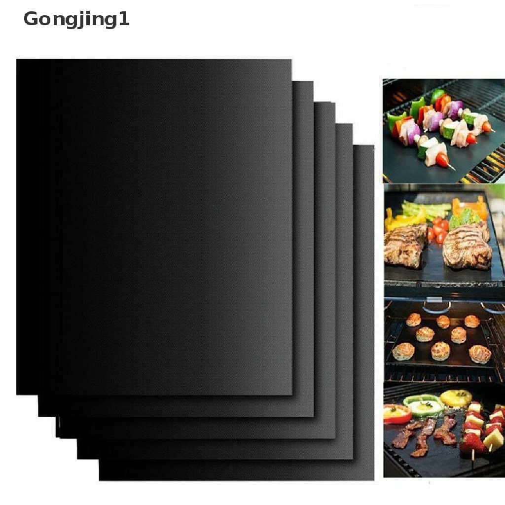 Gongjing1 Alas Panggang Teflon Anti Lengket Reusable Untuk BBQ / Dapur