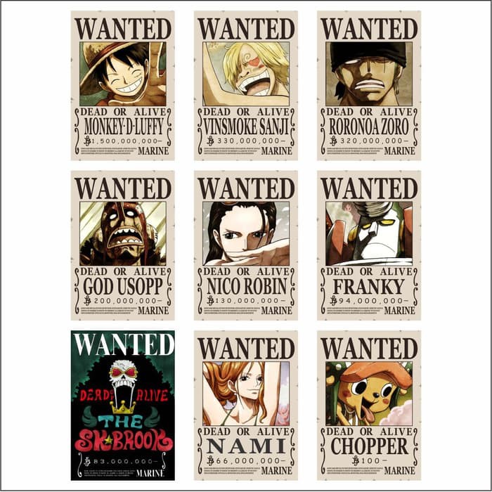 Bounty Poster Wanted Mugiwara New World