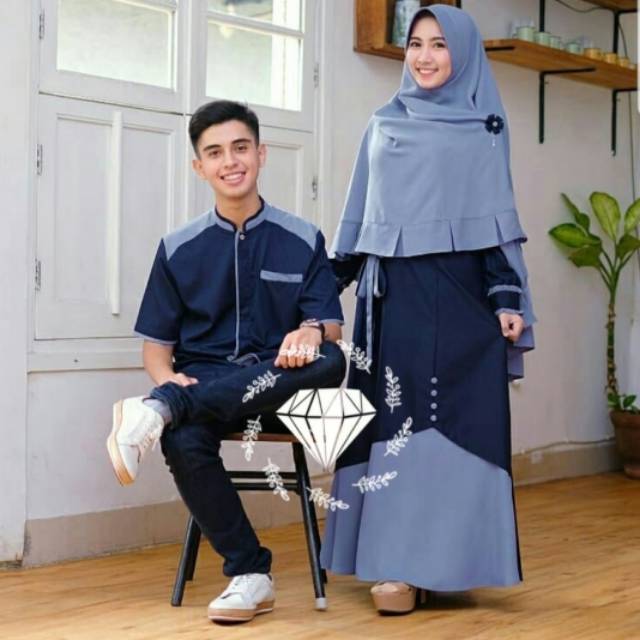 Couple Pasangan Gamis Mr CP SAMAWA Baju Couple Suami IstriMuslimah
