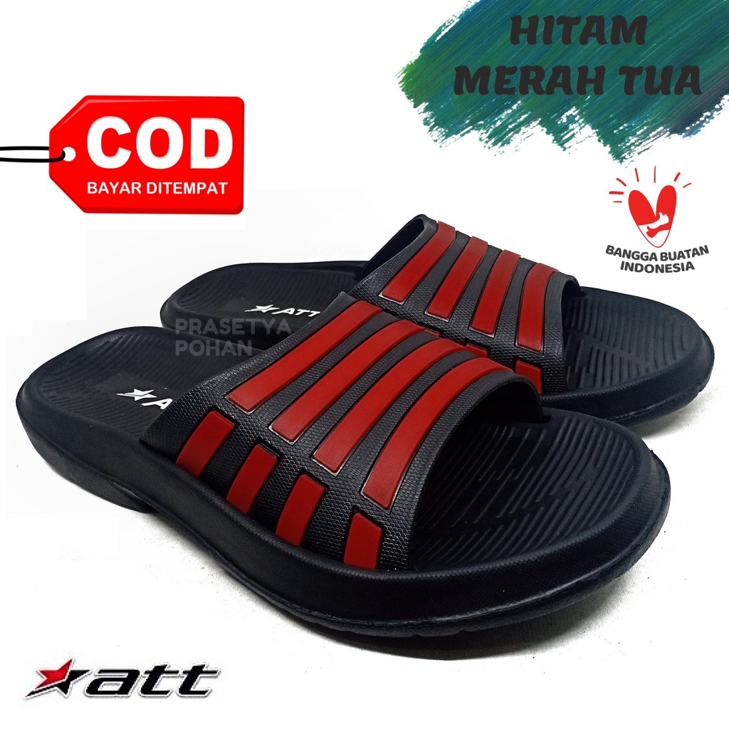 Sandal Pria Slide ATT Ringan dan Anti Air - Sendal Slide ATT Pria