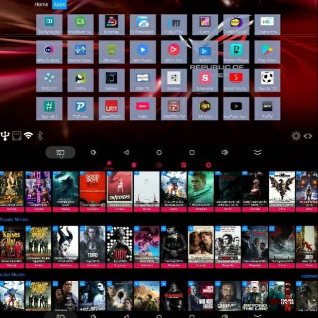 STB set tv box tv android Ram 2 GB full root dan unlock tinggal sambung Internet