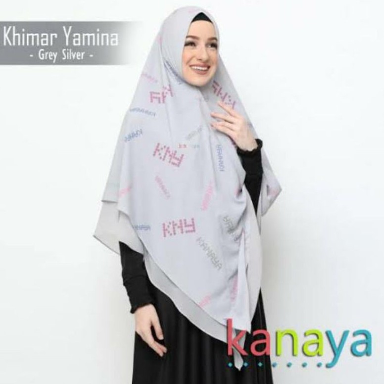 KHIMAR YAMINA BY KANAYA/kerudung panjang/jilbab dewasa/hijab dewasa/khimar ceruty/2 layer/swarovski