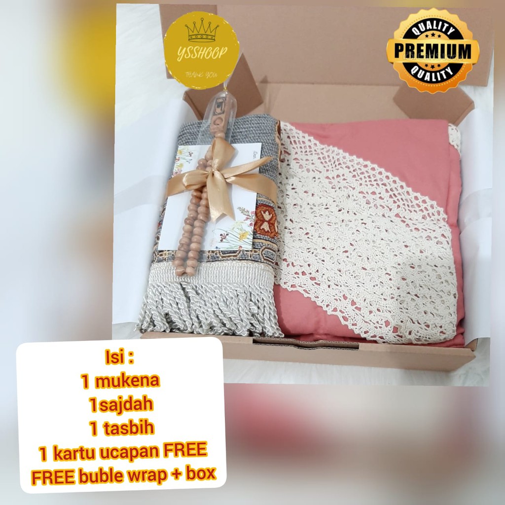 Kado Pernikahan mukena free box / Hampers Mukenah Untuk Kado Pernikahan