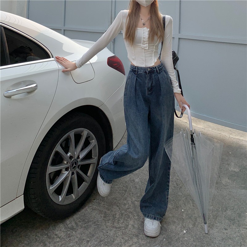 high waist new boyfriend jeans high waist murah