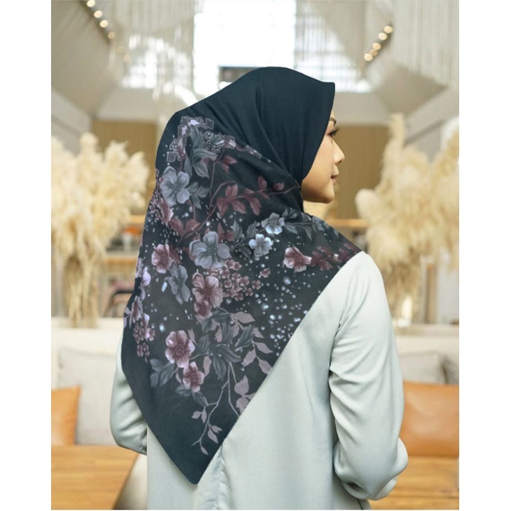 Terbaru !! Hijab Voal Segiempat Motif Nara series Kerudung Segiempat Motif Jilbab Instan