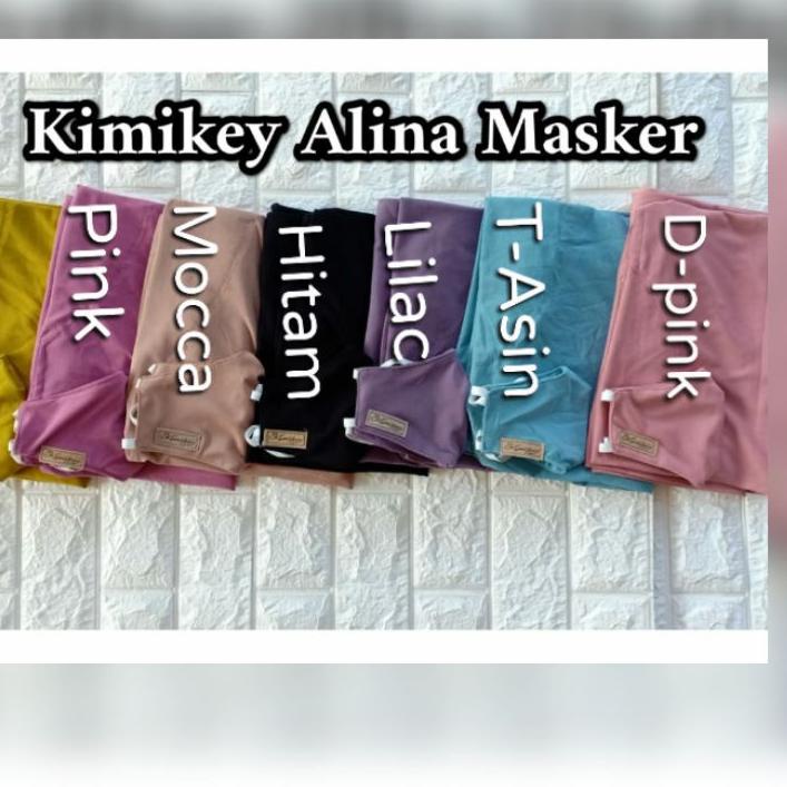 BISA COD (Original kimikey)ALINA MASKER••Free masker••Kerudung instan bergo | Ready Stok | Termurah