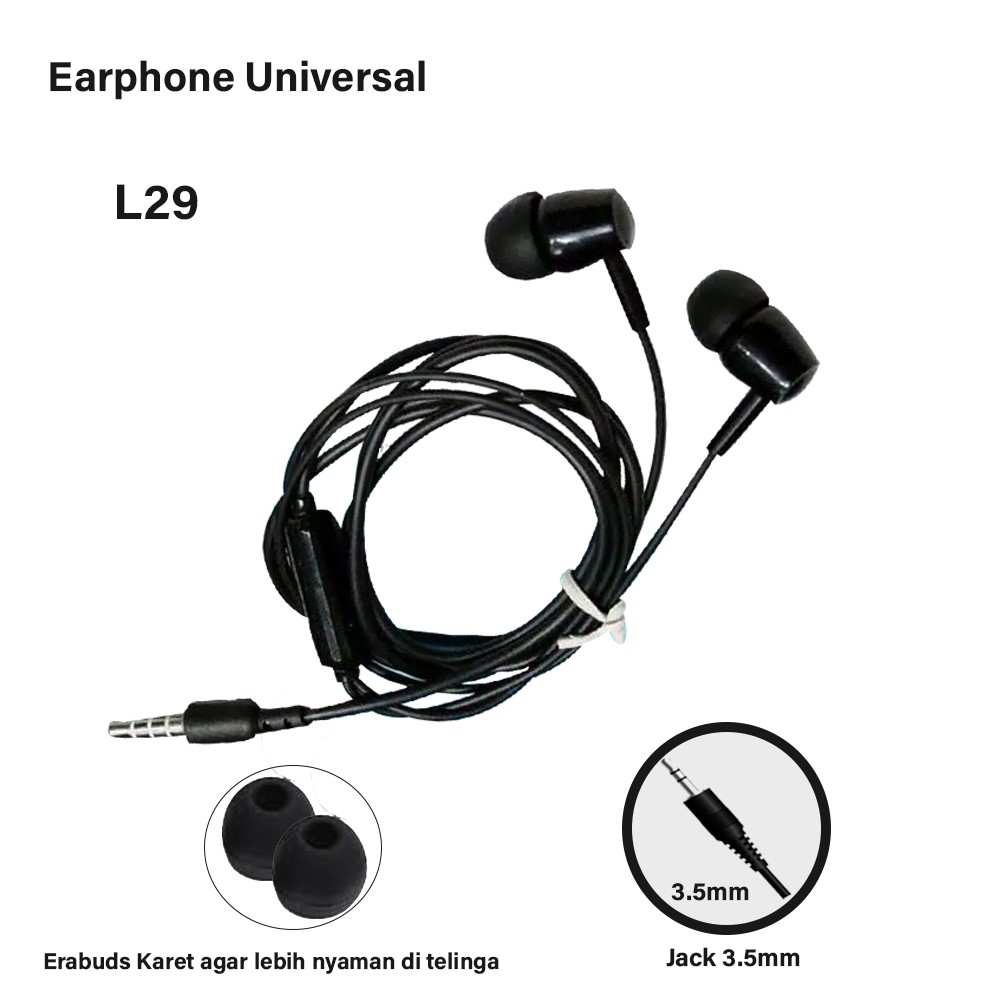Headset - Earphone - Handsfree Extra Bass L29 Universal Jack 3.5mm