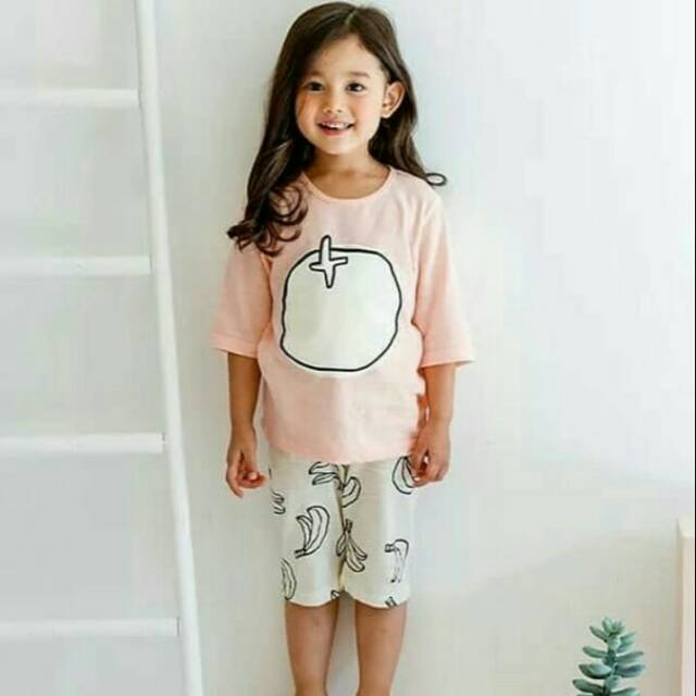 Setelan pendek unifriend size 110, 120, 140
