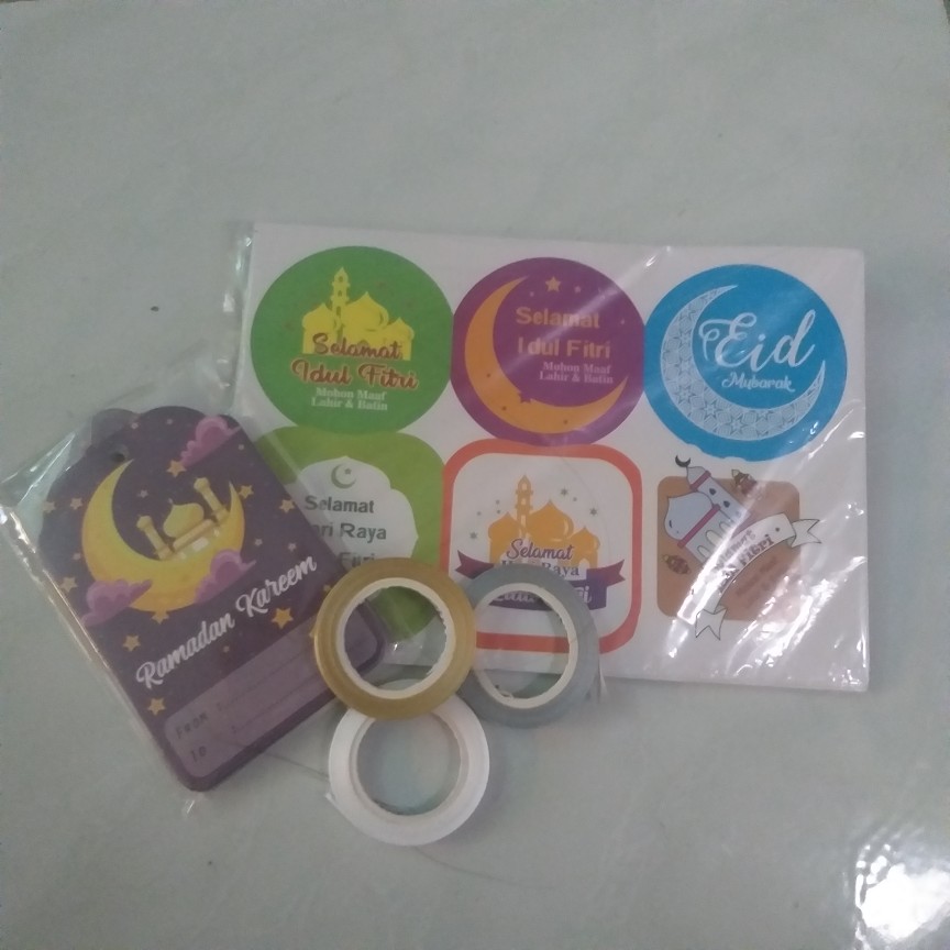 Sticker Bulat Toples Lebaran Idul Fitri