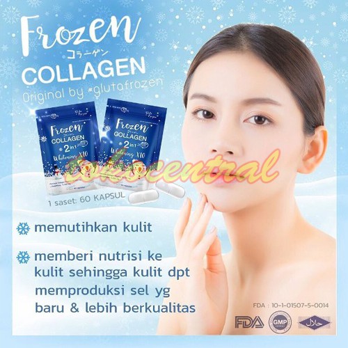 Obat Pemutih Wajah Badan Vitamin Penghalus Kulit Frozen Collagen 2in1 Whitening X10 By Gluta Frozen Shopee Indonesia