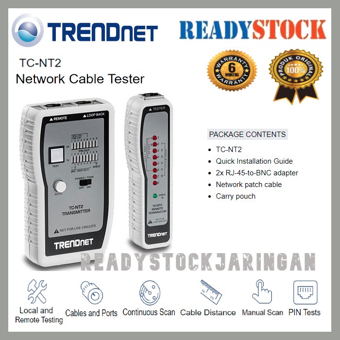 Trendnet TC-NT2 Kable LAN Tester LAN Kabel Tester LAN Cable Tester