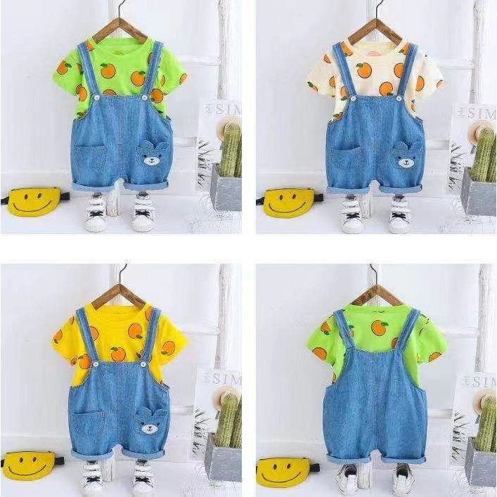 HappyOliver ANSOP 3D O BEAR EBV Baju Anak Laki Laki Perempuan Import Model Jumpsuit Overal