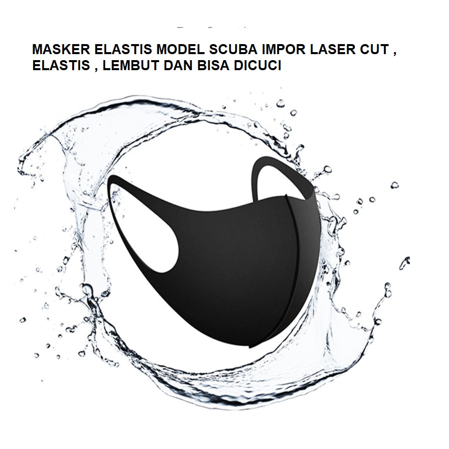 MASKER ELASTIS IMPOR / MASKER SCUBA BAHAN ELASTIS LASER CUT